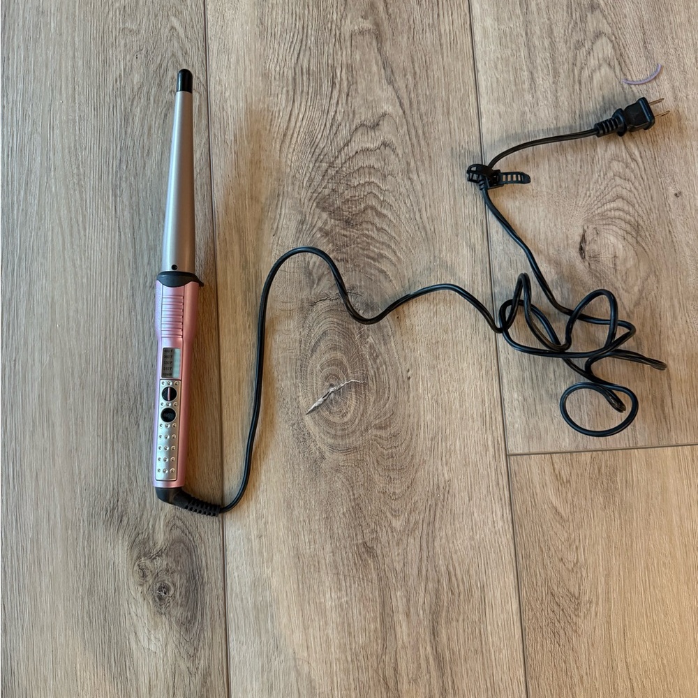 Bundle - Pink and Silver Curling Wand + Curling Iron